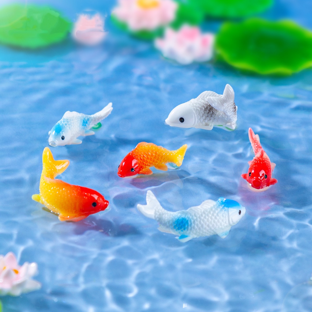 10PCS Mini Koi Fish Resin Gold - Bonsai Gardenia review and price