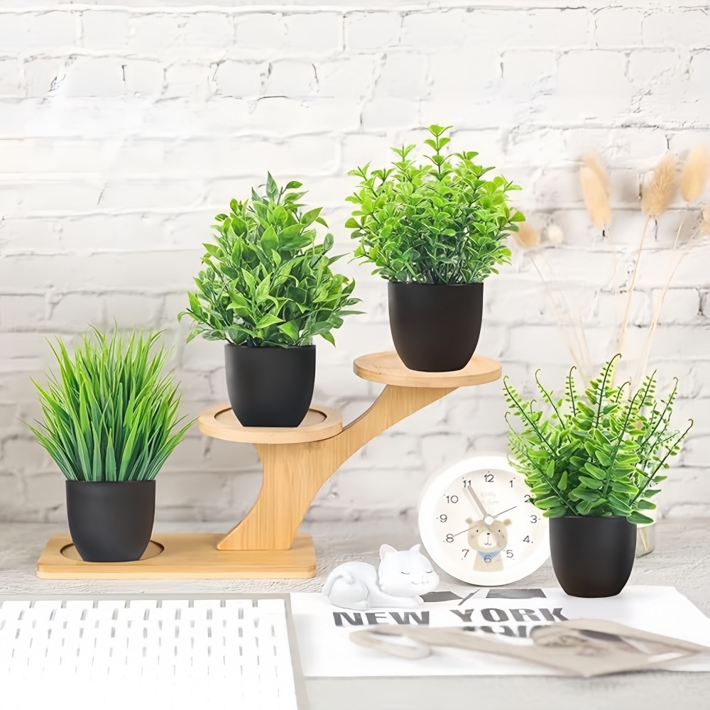 4pcs/set Mini Artificial Plant - Bonsai Gardenia review and price