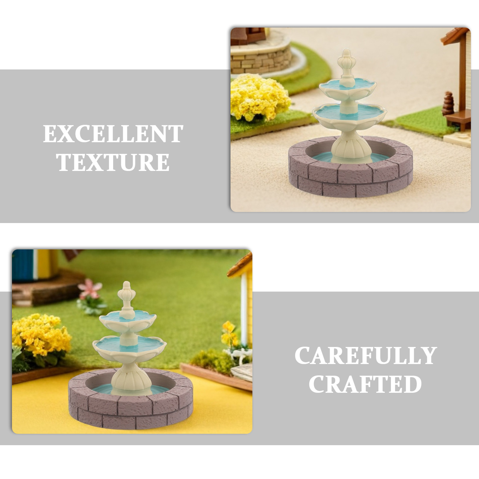 2Pcs Miniature Resin Fountain  - Bonsai Garden Fountain review and price