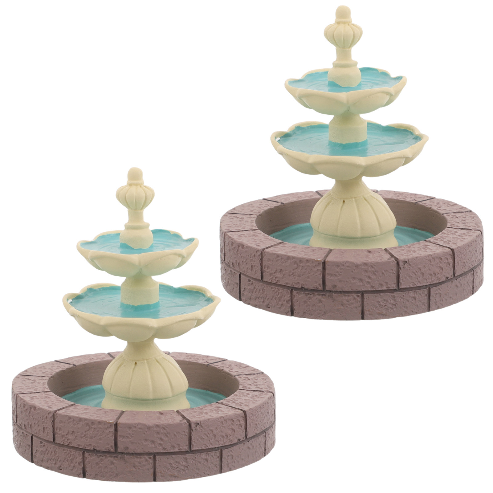 2Pcs Miniature Resin Fountain  - Bonsai Garden Fountain review and price